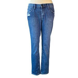 Urban Outfitters BDG Slim Boyfriend Distressed Dark Blue Jeans Emo Indie Sleeze